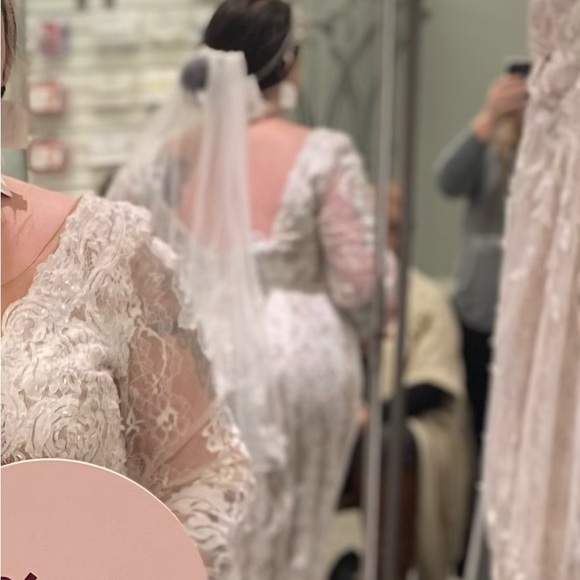 Lace Sheath Silhouette Wedding Gown - Picture 4 of 4